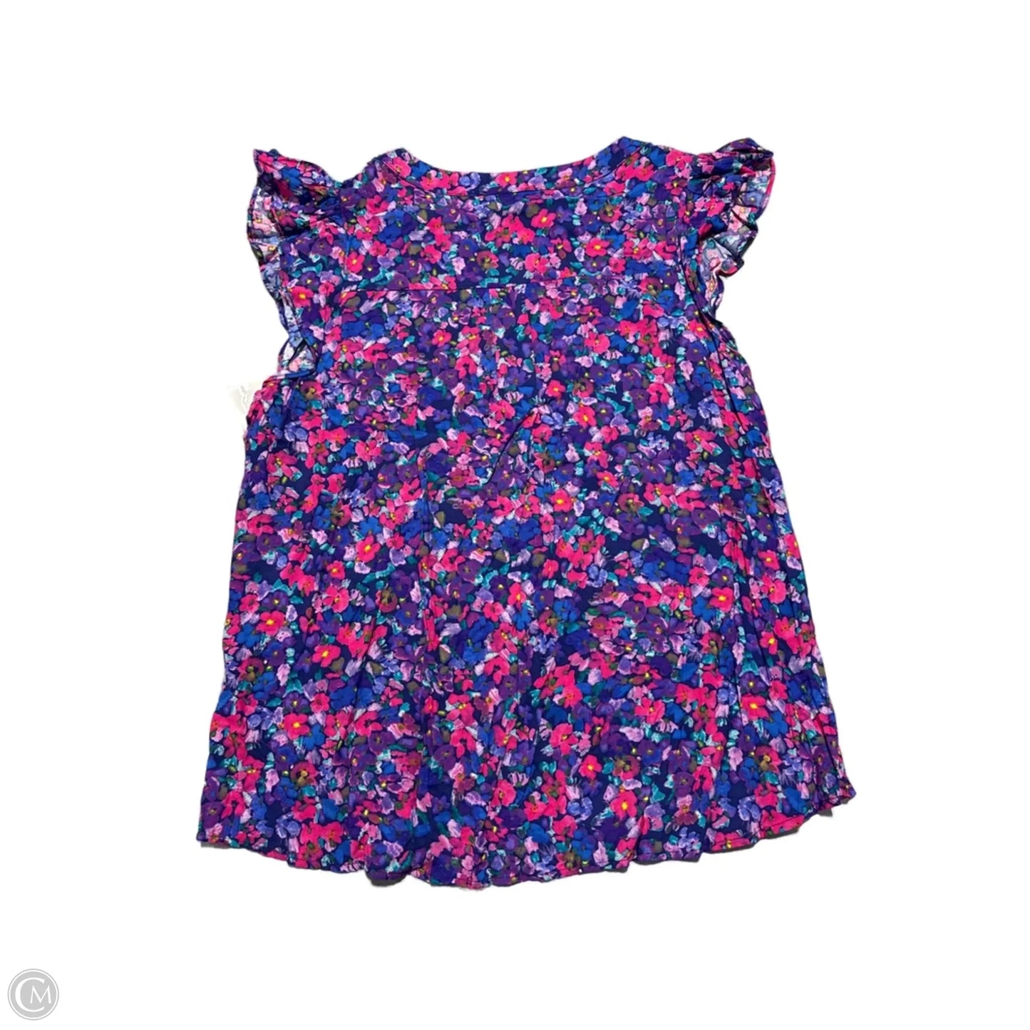 Blouse Short Sleeve By Cmc In Floral Print, Size: L