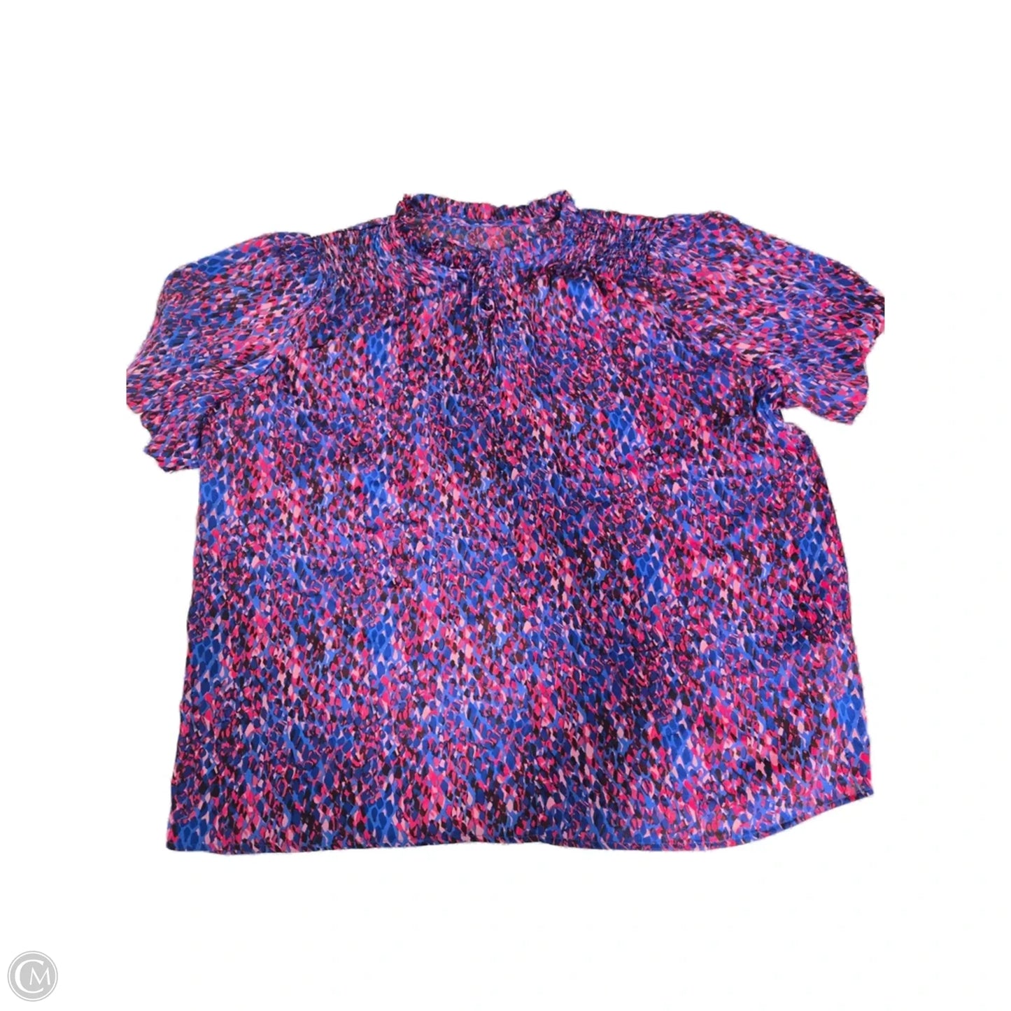 Blouse Short Sleeve By Cmc In Multi-colored, Size: Xl
