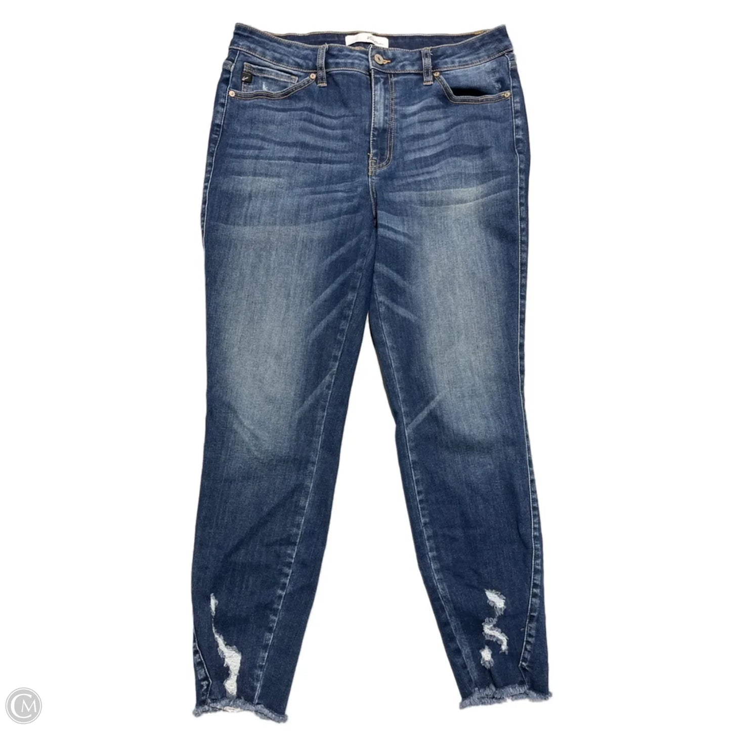 Jeans Skinny By Kancan In Blue Denim, Size: 14