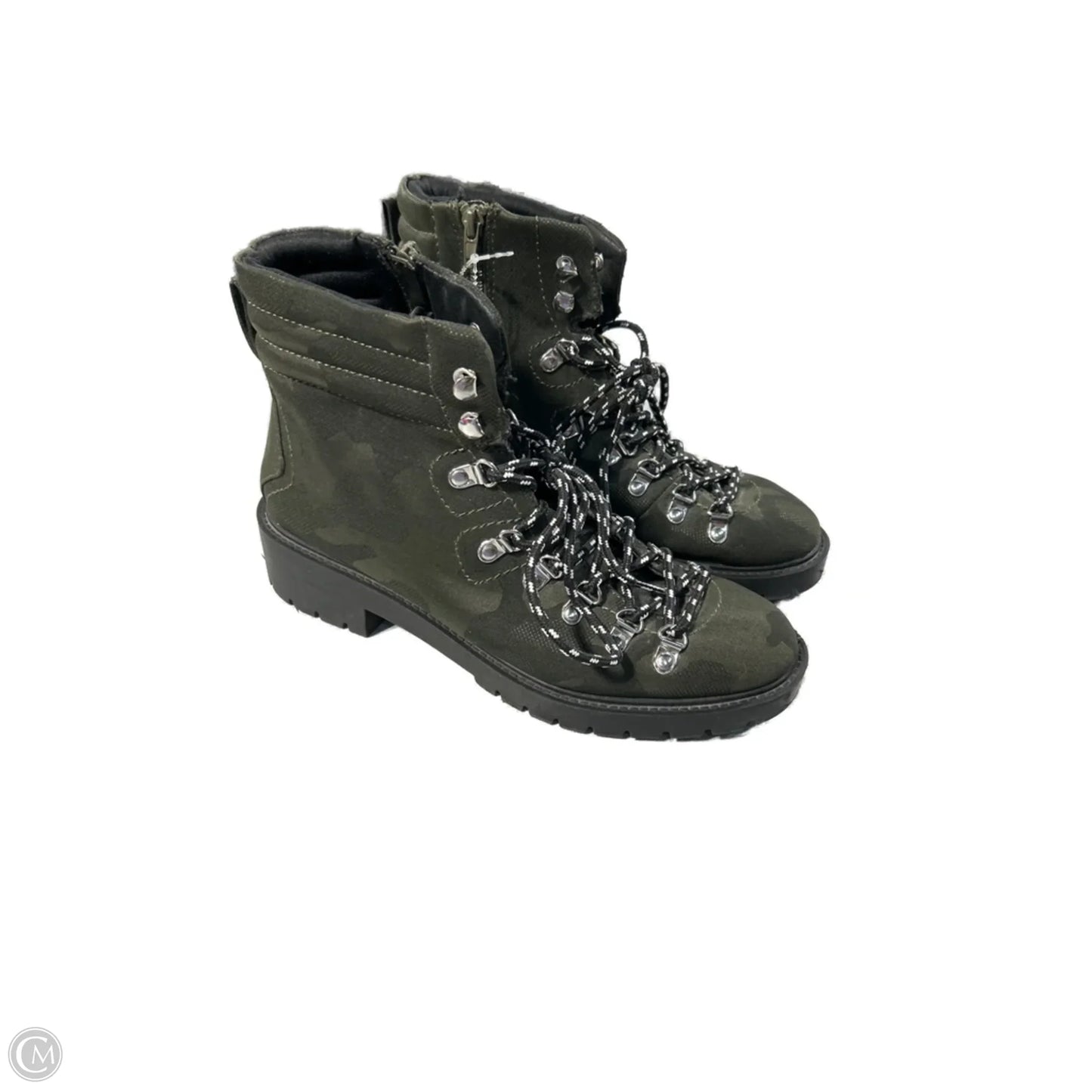 Boots Ankle Flats By Steve Madden In Camouflage Print, Size: 10