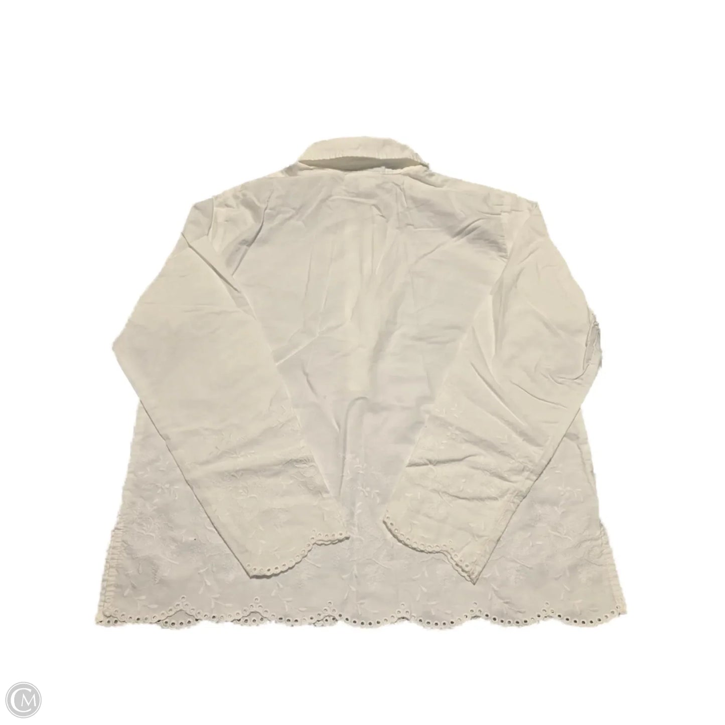 Top Long Sleeve Basic By Coldwater Creek In White, Size: S