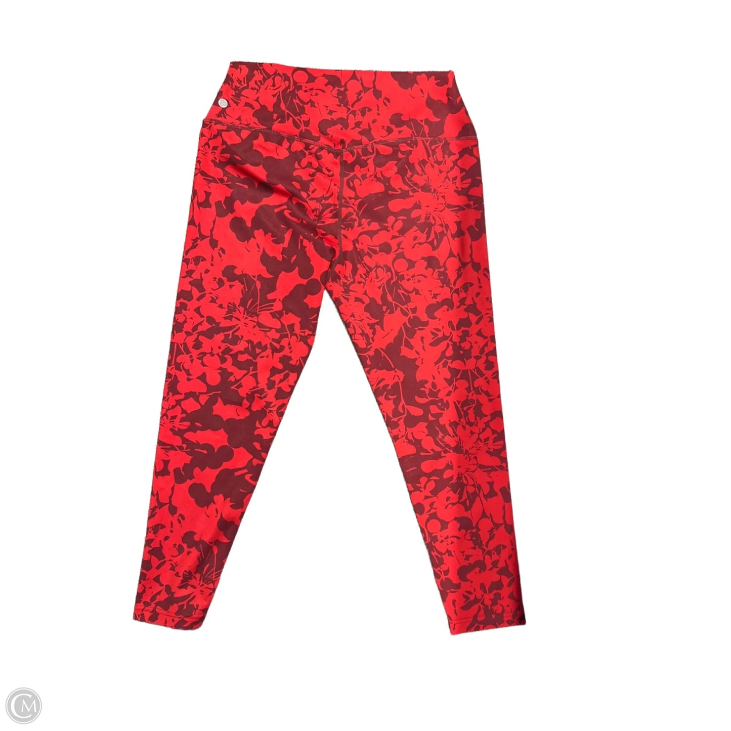 Athletic Leggings By Zella In Red, Size: L