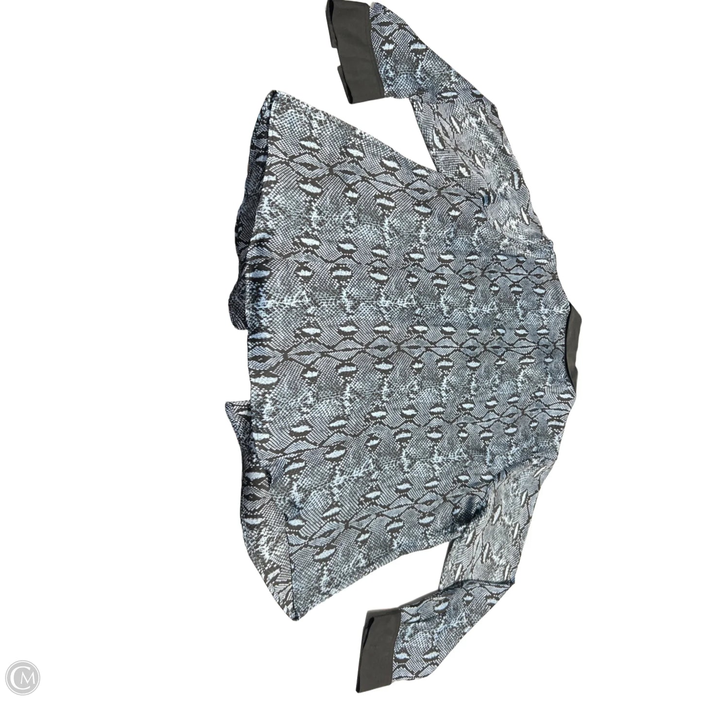 Blouse Long Sleeve By Michael By Michael Kors In Black & Blue, Size: 2x