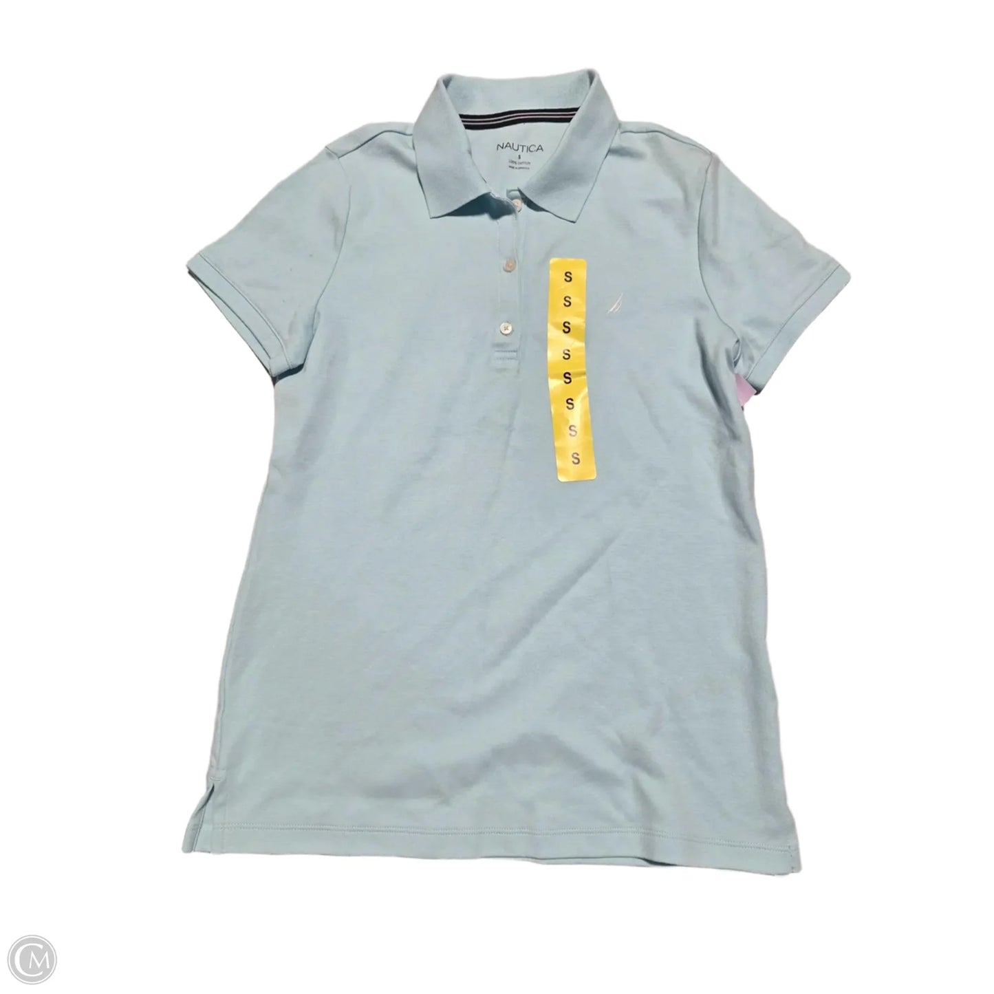 Top Short Sleeve By Nautica In Aqua, Size: S