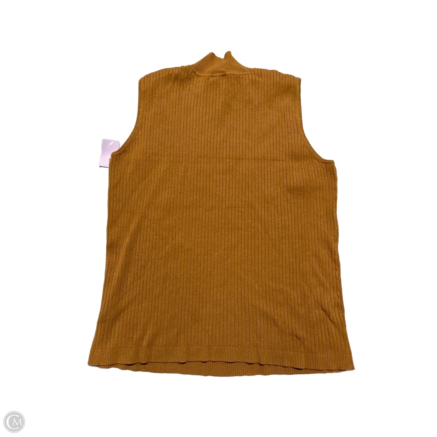 Top Sleeveless By Cato In Tan, Size: 2x