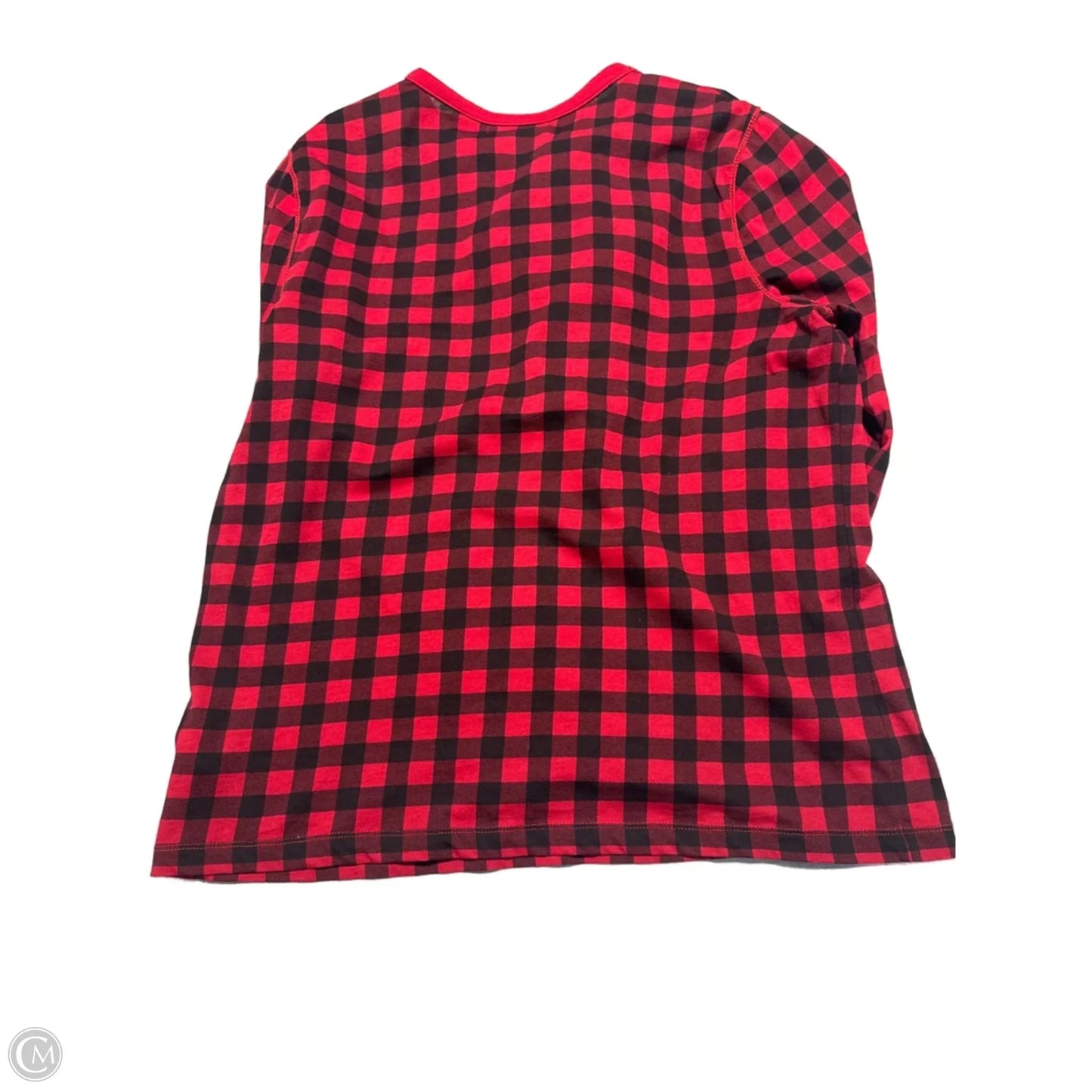 Top Long Sleeve By Chaps In Black & Red, Size: Xl