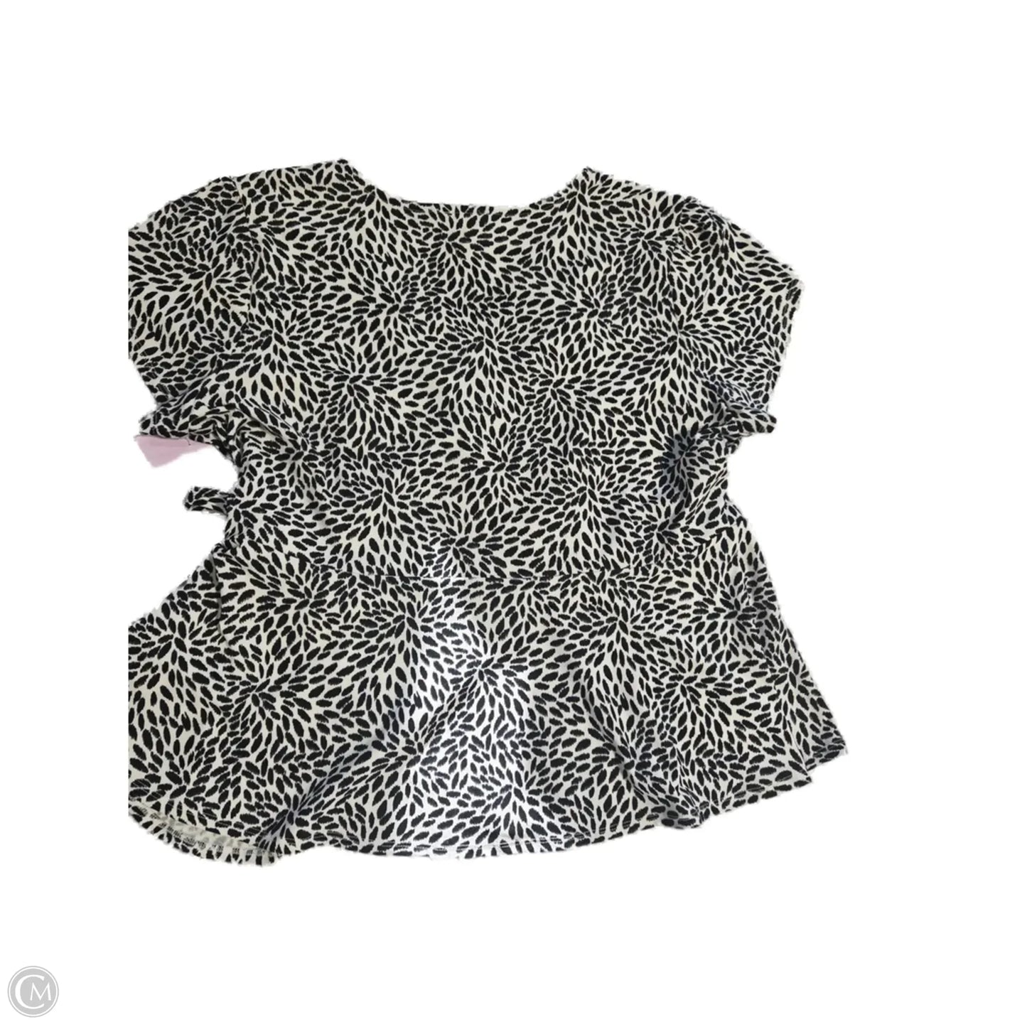 Top Short Sleeve By Auw In Black & White, Size: 3x