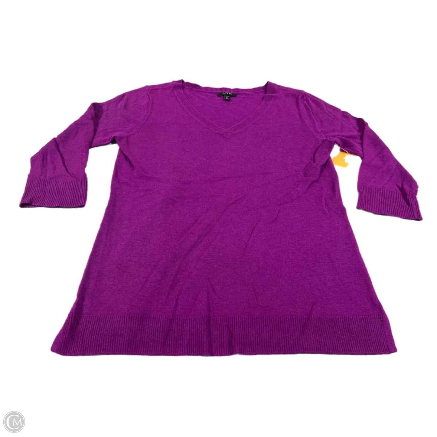 Top Long Sleeve Basic By Apt 9 In Purple, Size: Sp