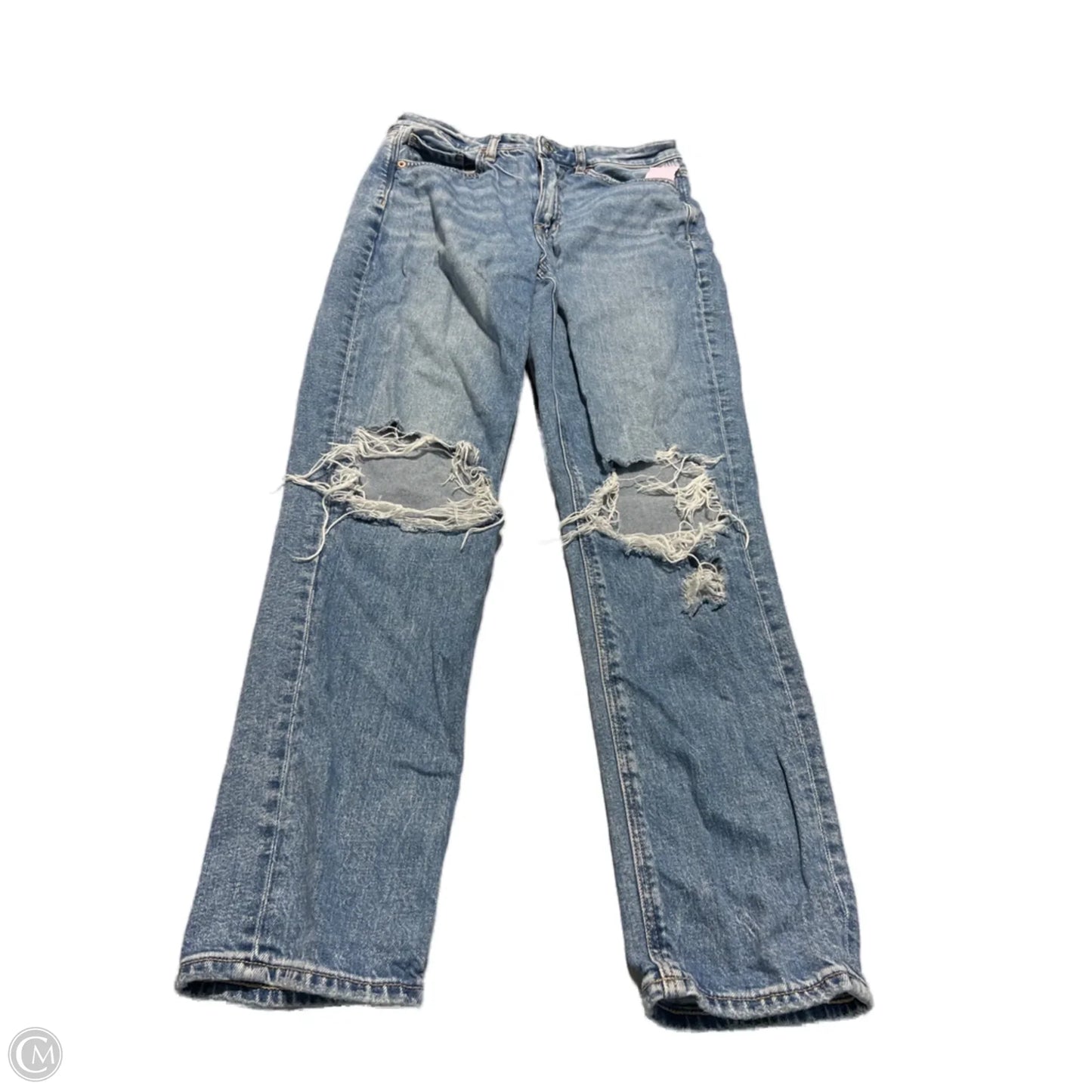 Jeans Straight By American Eagle In Blue Denim, Size: 6
