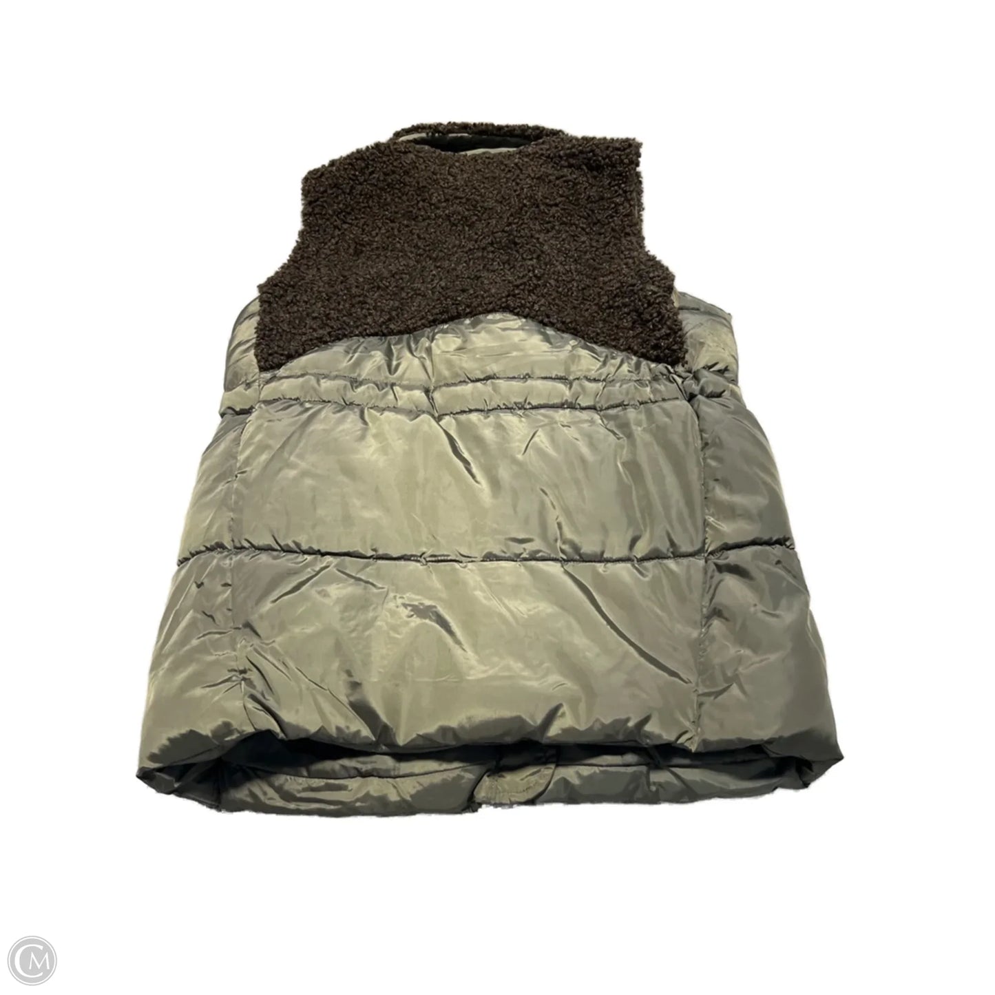 Vest Puffer & Quilted By Tribal In Brown & Green, Size: S