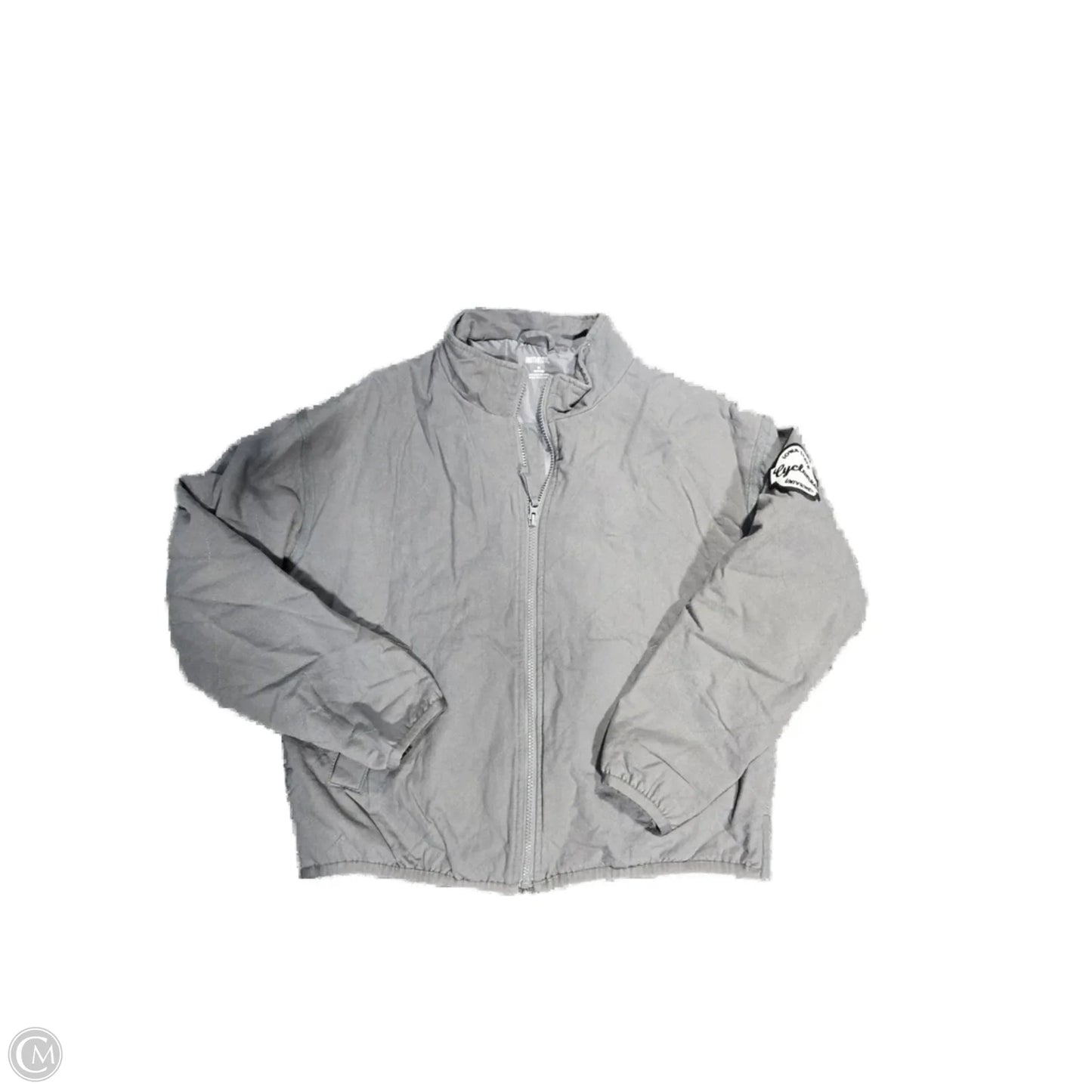 Jacket Puffer & Quilted By Authentic In Grey, Size: M
