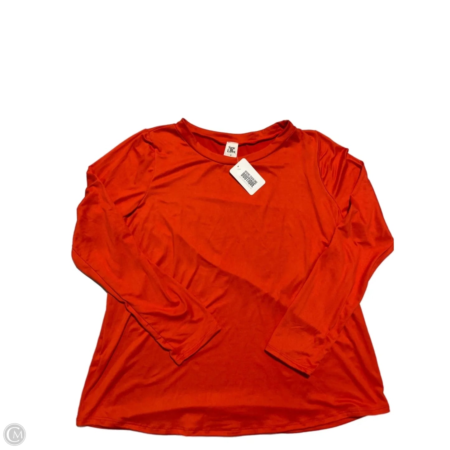 Top Long Sleeve Basic By Sew In Love In Orange, Size: M