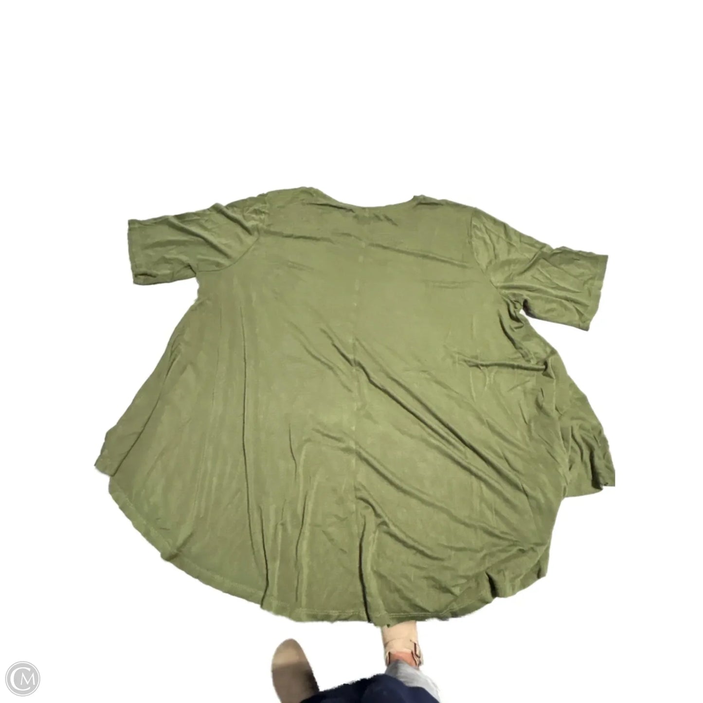 Top Short Sleeve Basic By Lane Bryant In Green, Size: Xxl