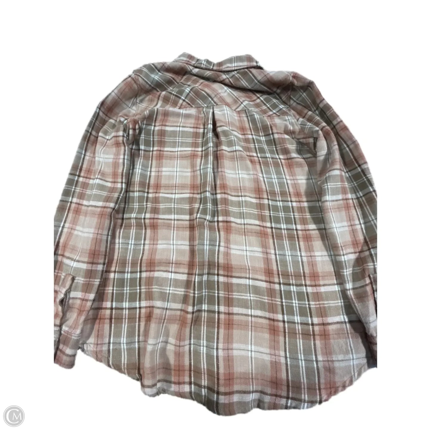 Top Long Sleeve By Be Cool In Plaid Pattern, Size: S