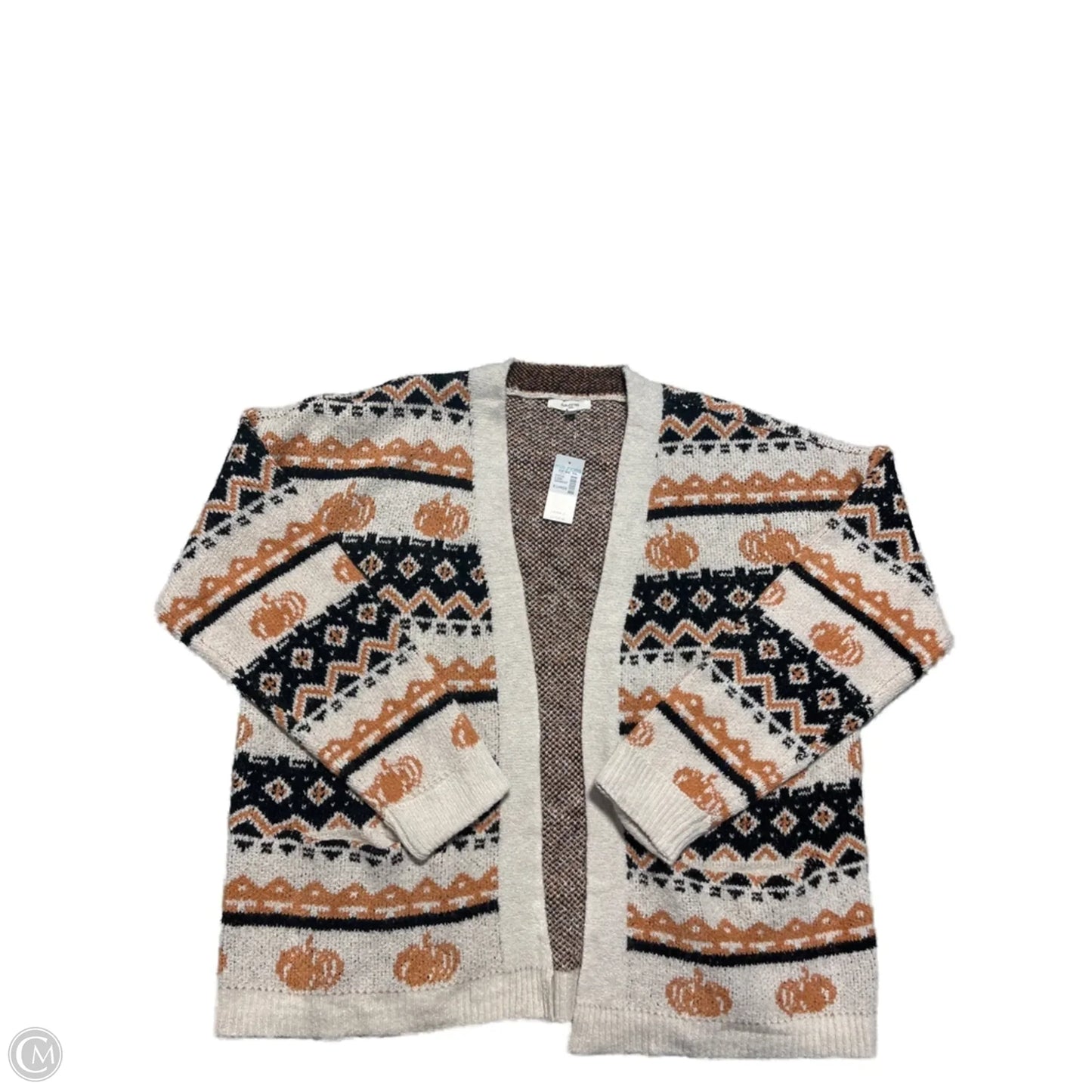 Cardigan By Maurices In Black & Orange, Size: Xl