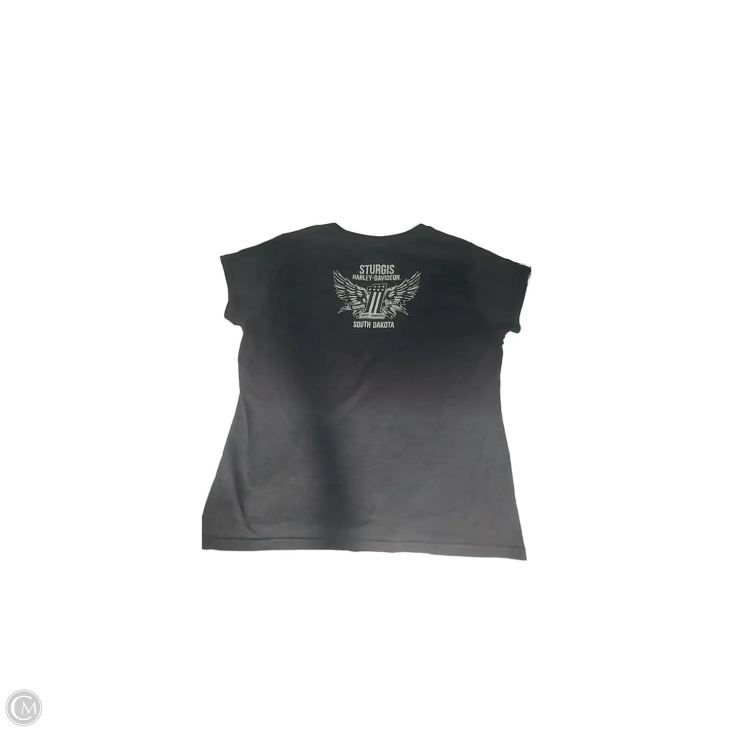 Top Short Sleeve Basic By Harley Davidson In Black & Grey, Size: Xxl