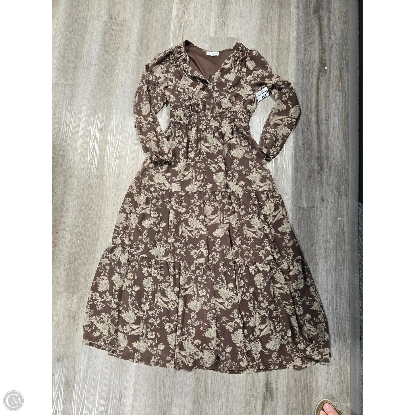 Dress Casual Maxi By She + Sky In Brown, Size: M