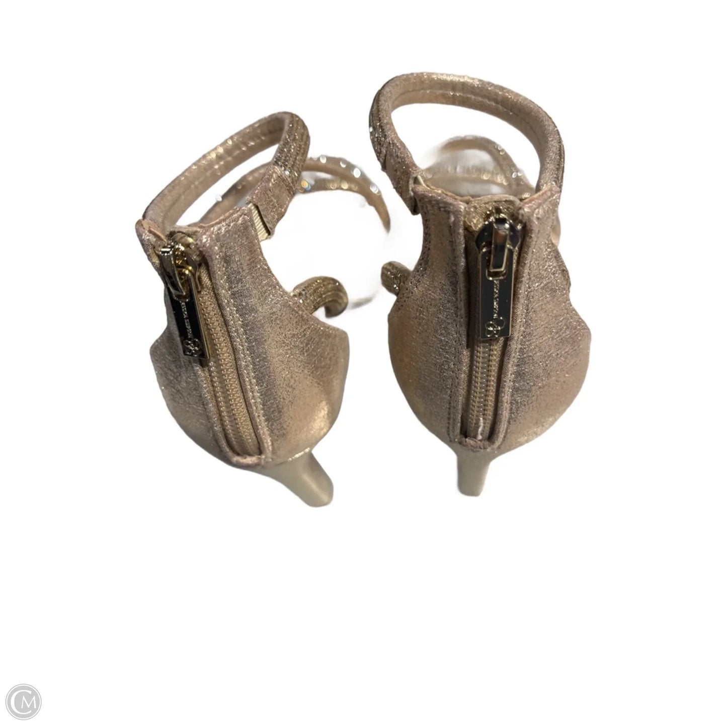 Sandals Heels Stiletto By Jessica Simpson In Gold, Size: 9.5