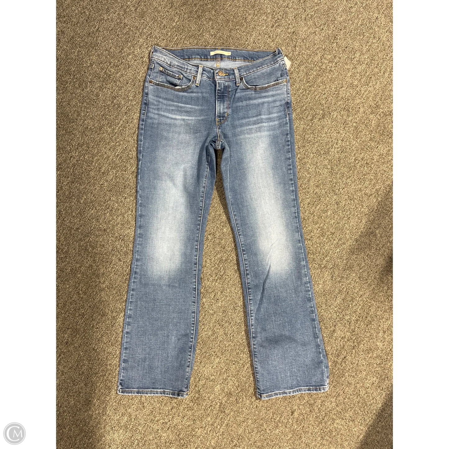 Jeans Boot Cut By Levis In Blue Denim, Size: 10