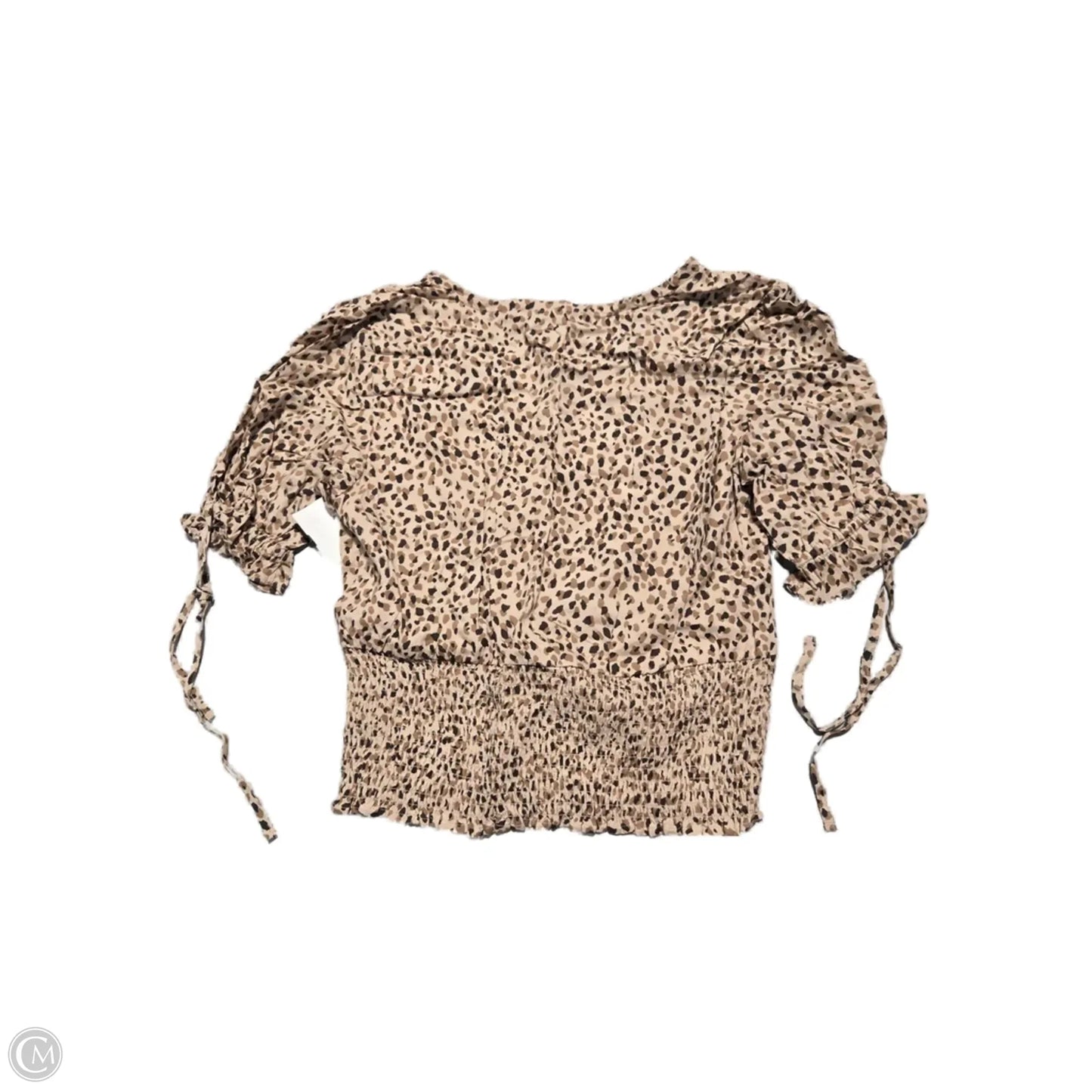 Top Short Sleeve By Abercrombie And Fitch In Animal Print, Size: M