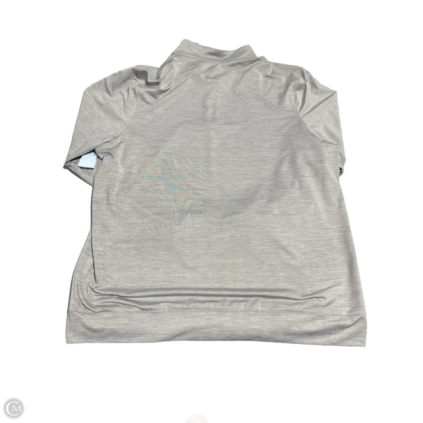 Athletic Top Long Sleeve Collar By Antigua In Grey, Size: L