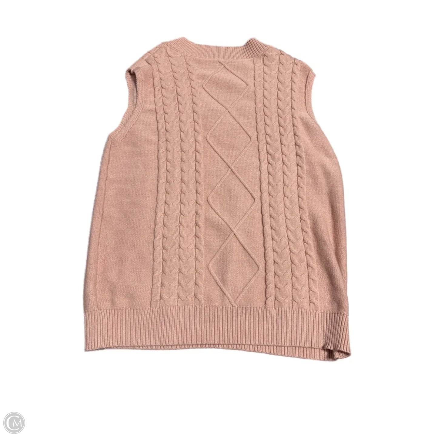 Vest Sweater By Cmc In Pink, Size: Xl