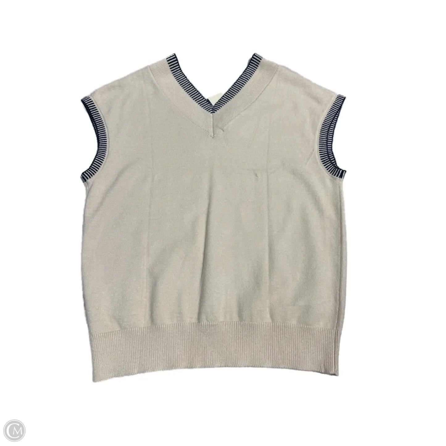 Vest Sweater By Cmc In Cream, Size: L