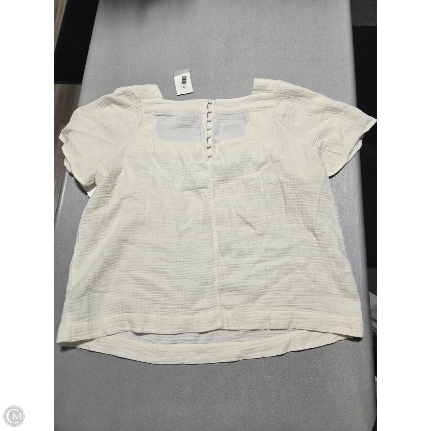 Top Short Sleeve By Madewell In White, Size: Xxl