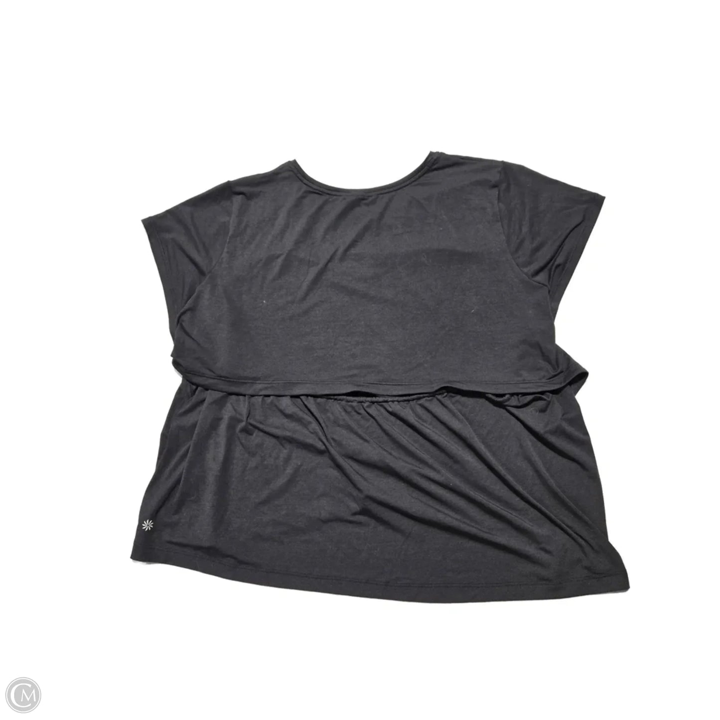 Athletic Top Short Sleeve By Athleta In Black, Size: 3x