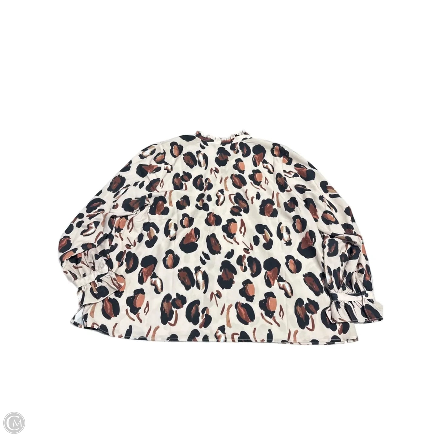 Blouse Long Sleeve By Eloquii In Animal Print, Size: 1x