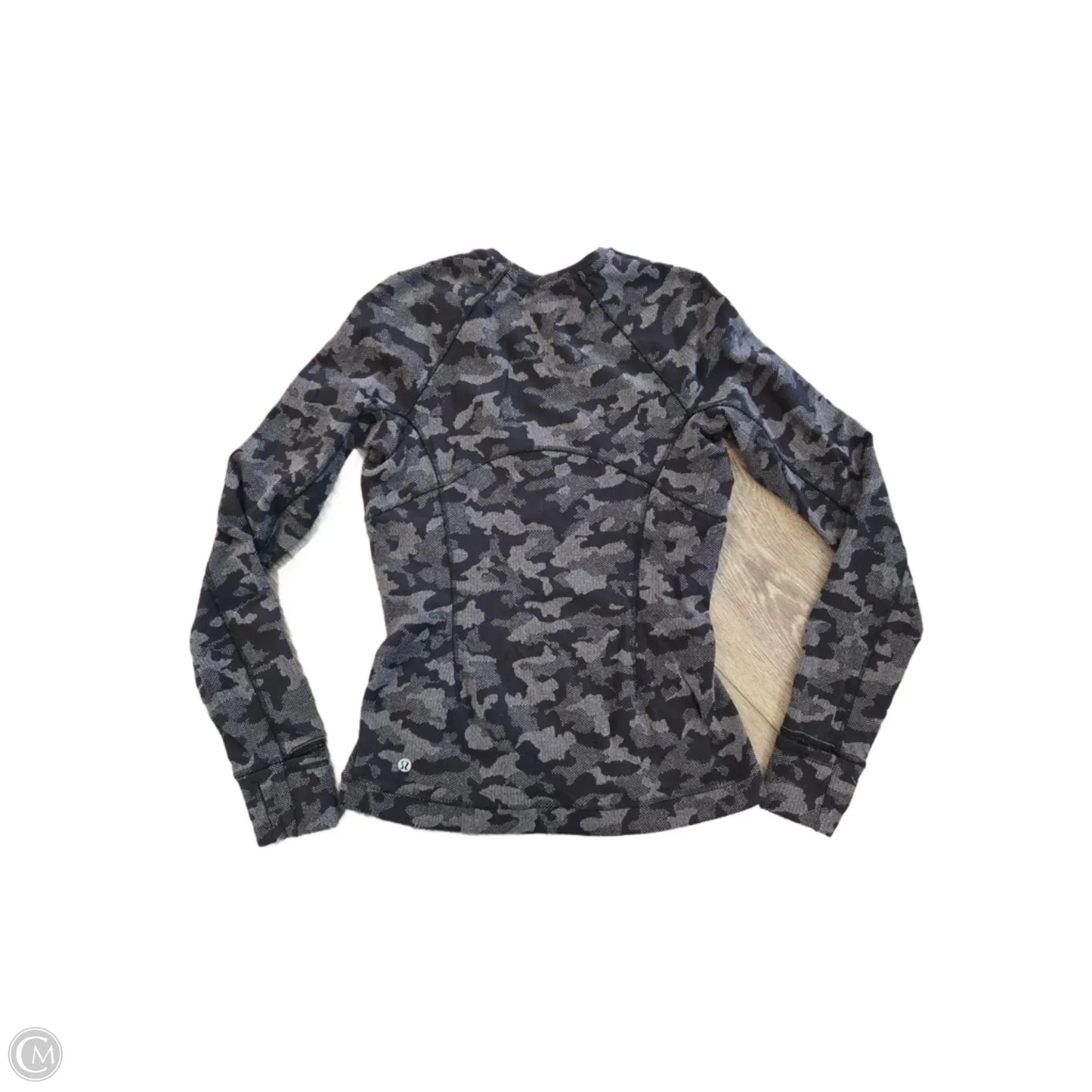 Athletic Top Long Sleeve Collar By Lululemon In Black, Size: S