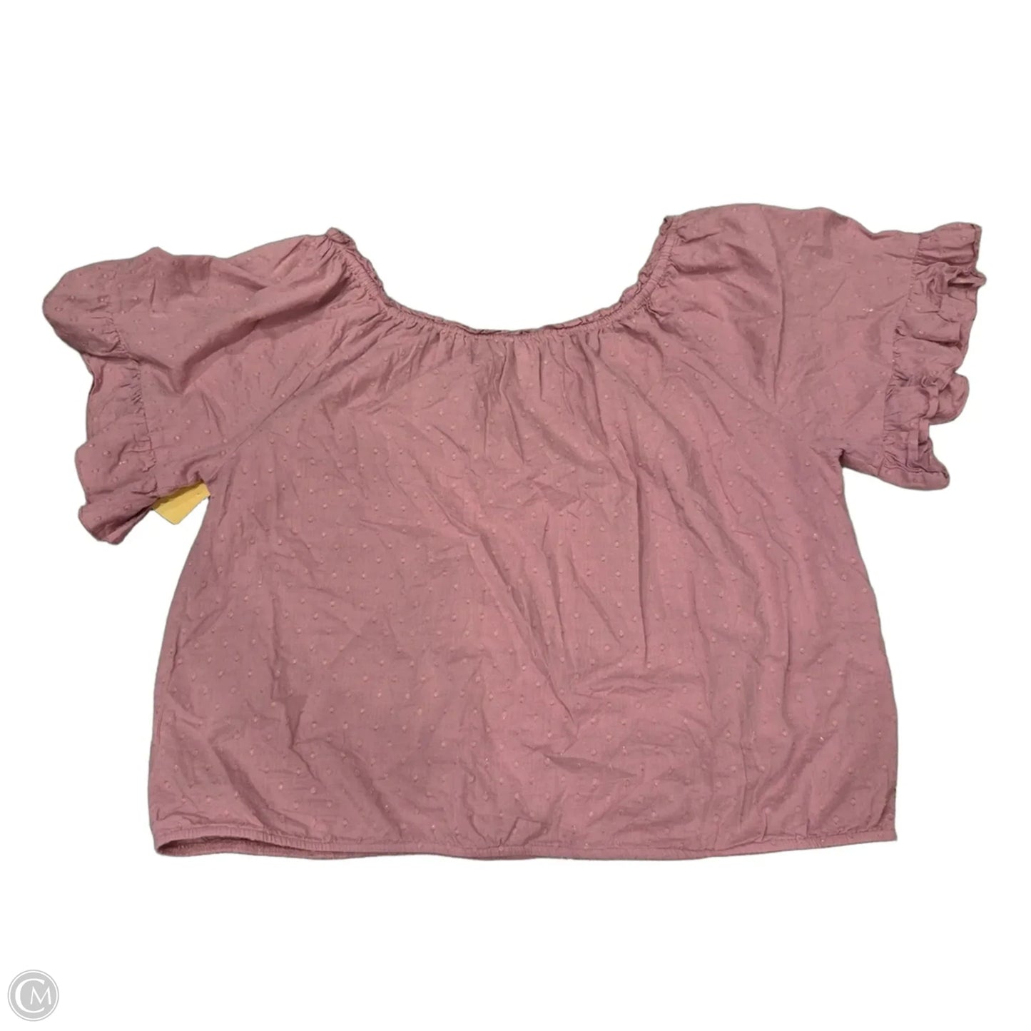 Top Short Sleeve By Maurices In Pink, Size: Xl
