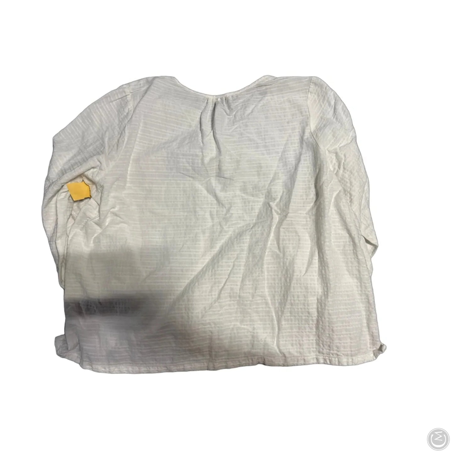 Top 3/4 Sleeve By Cj Banks In White, Size: 1x