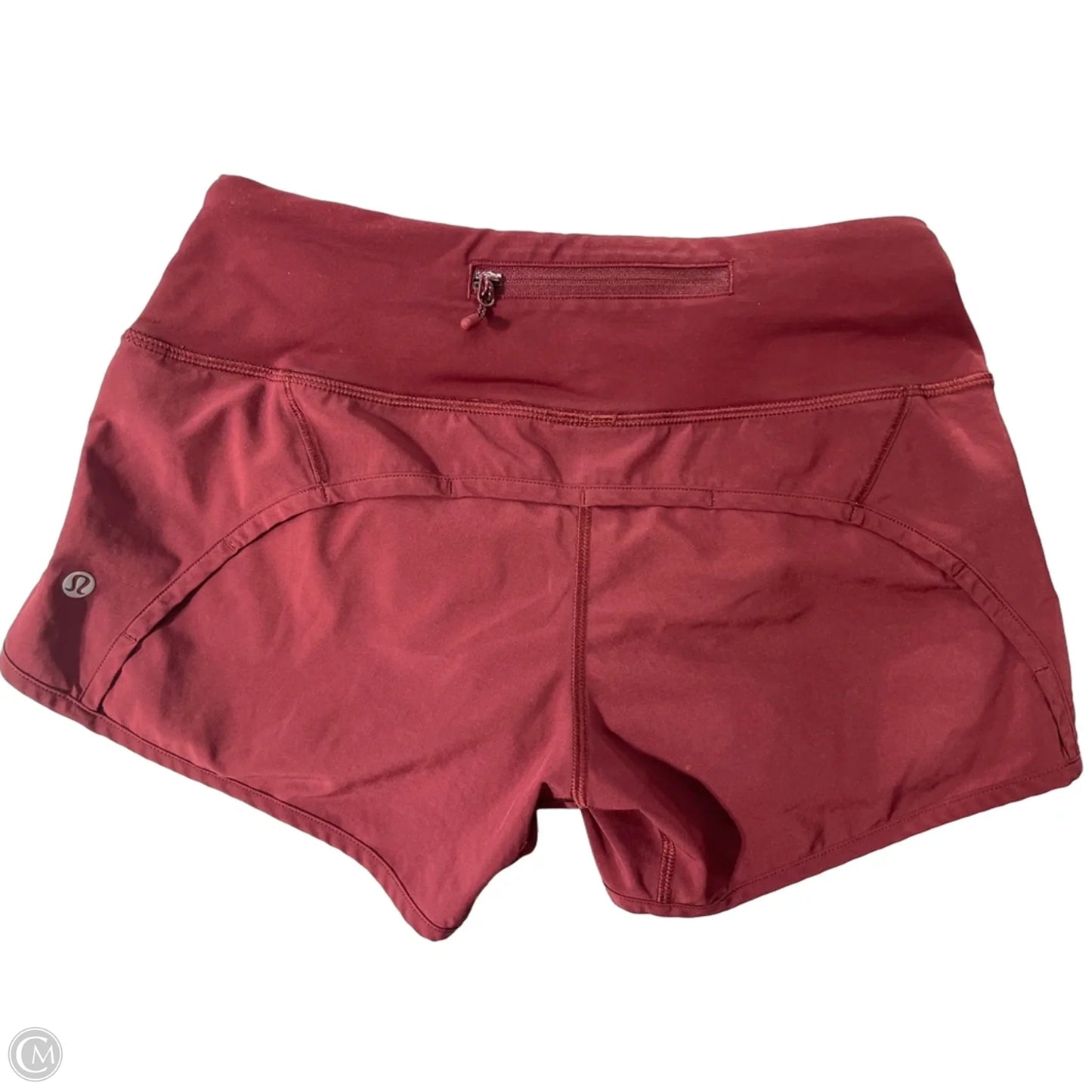 Athletic Shorts By Lululemon In Maroon, Size: 2