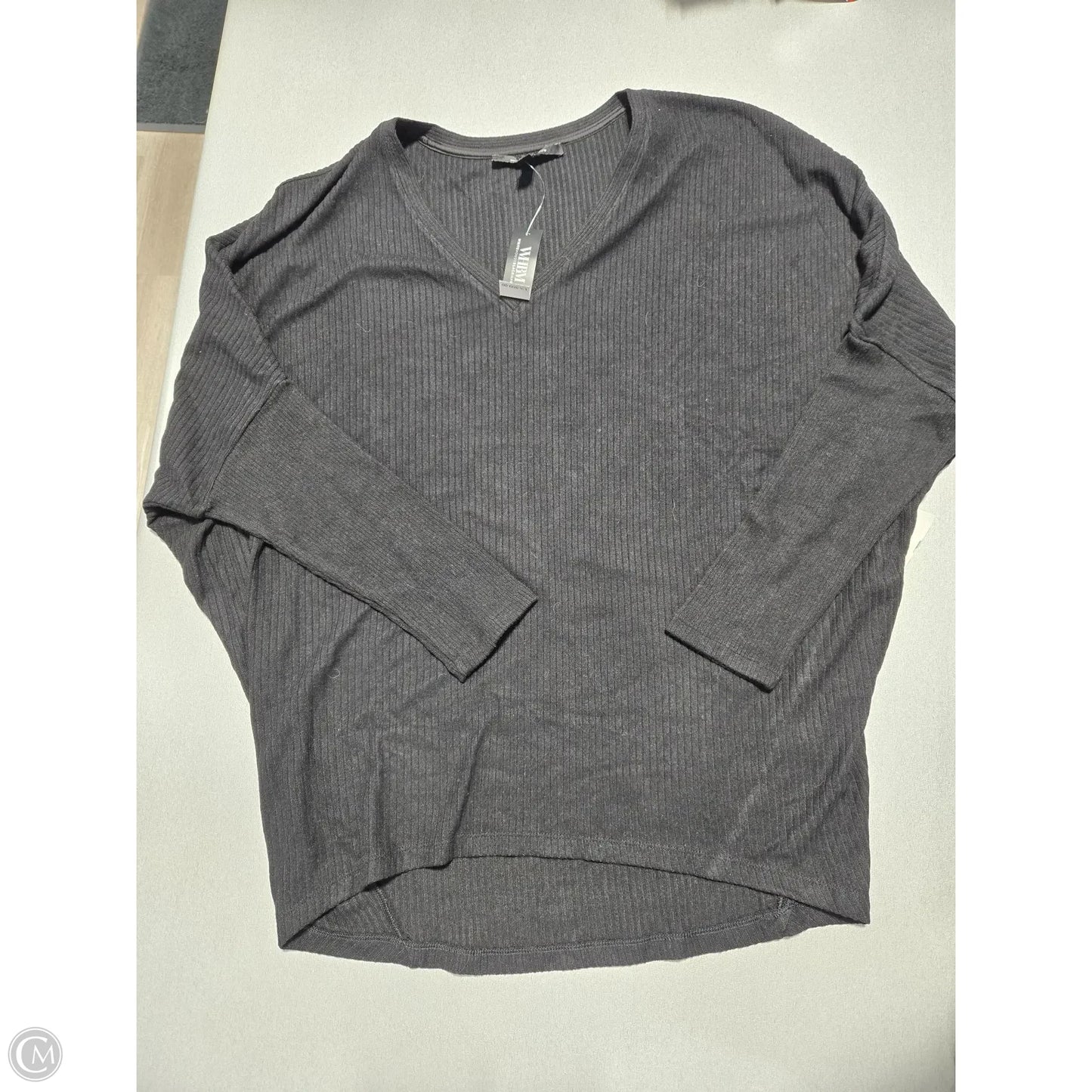Top Long Sleeve By White House Black Market In Black, Size: L