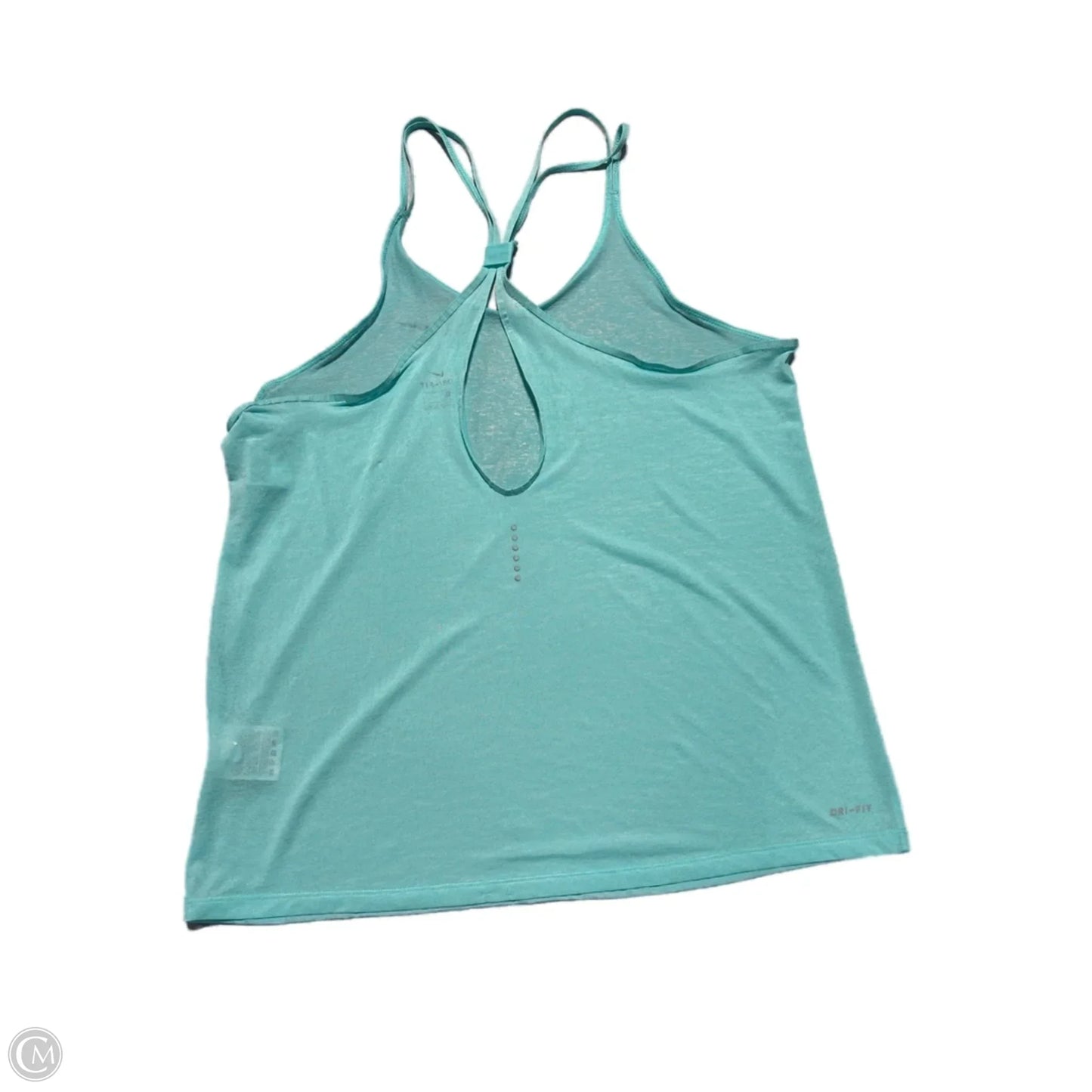 Athletic Tank Top By Nike In Aqua, Size: L