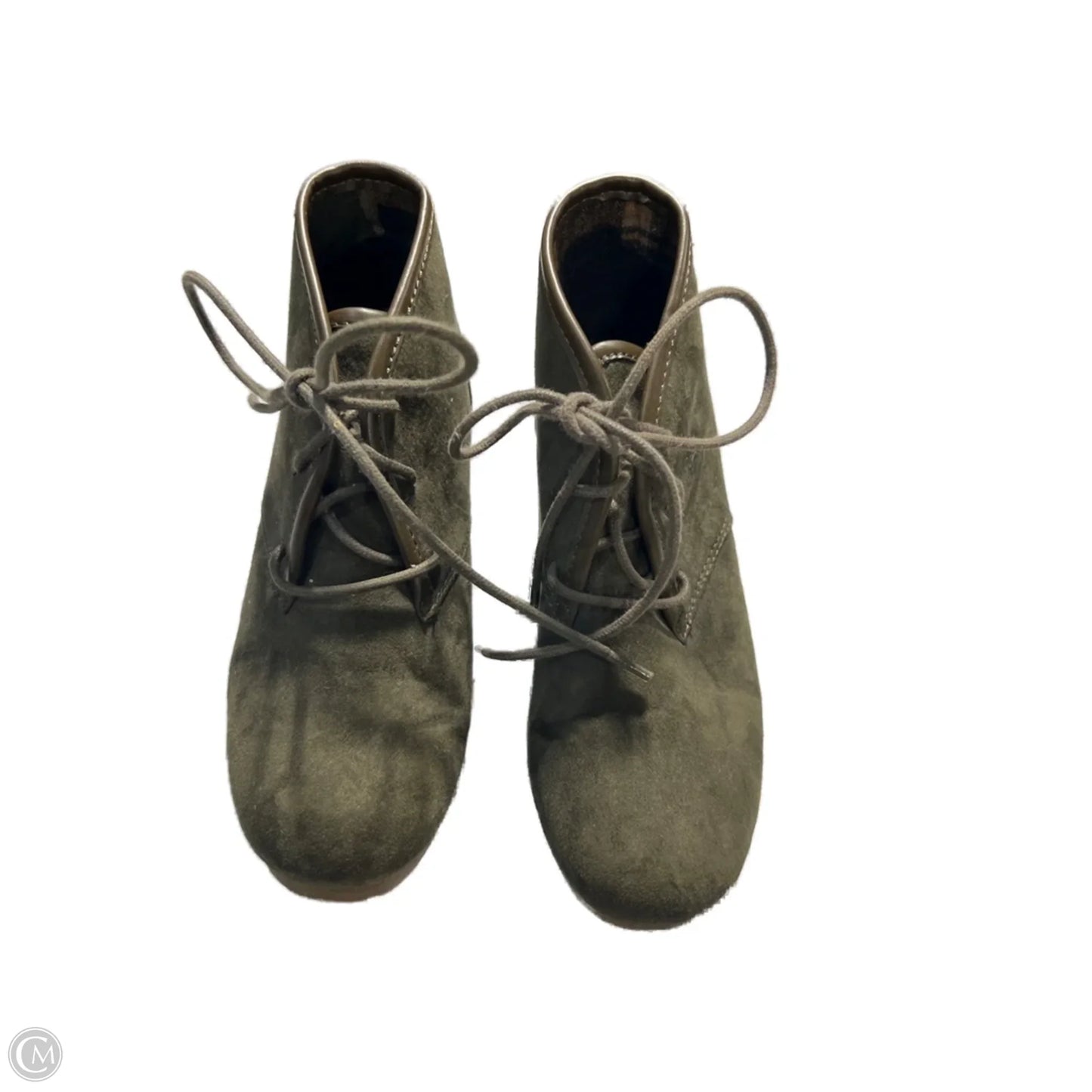 Boots Ankle Heels By Mad Love In Green, Size: 6