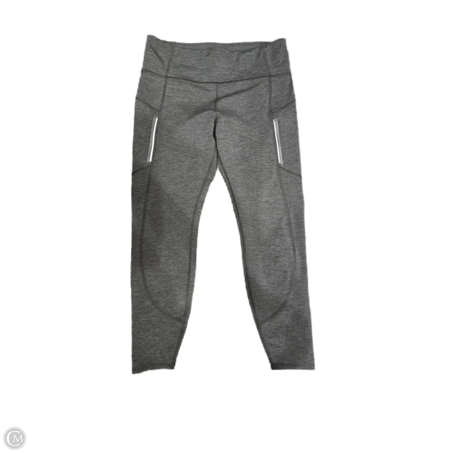 Athletic Leggings By Athleta In Grey, Size: L