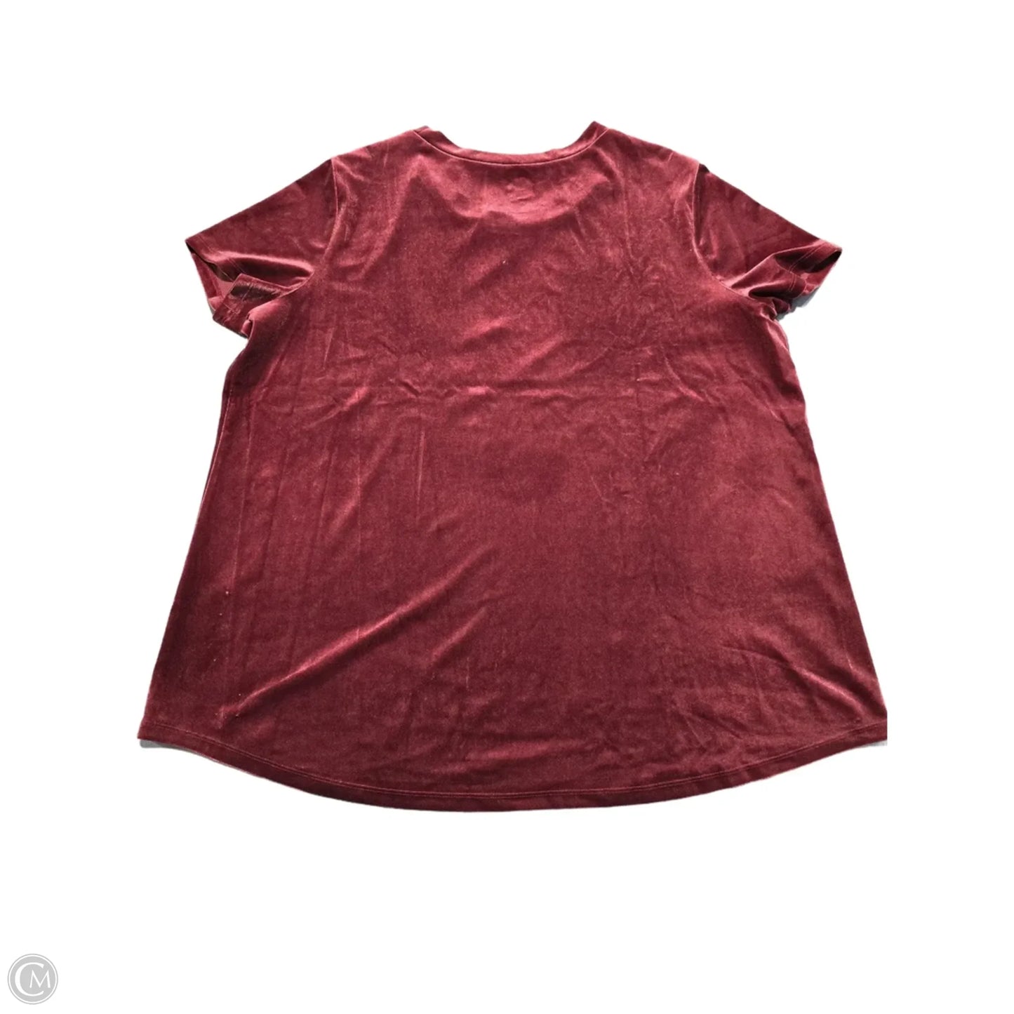 Top Short Sleeve By Maurices In Maroon, Size: 2x