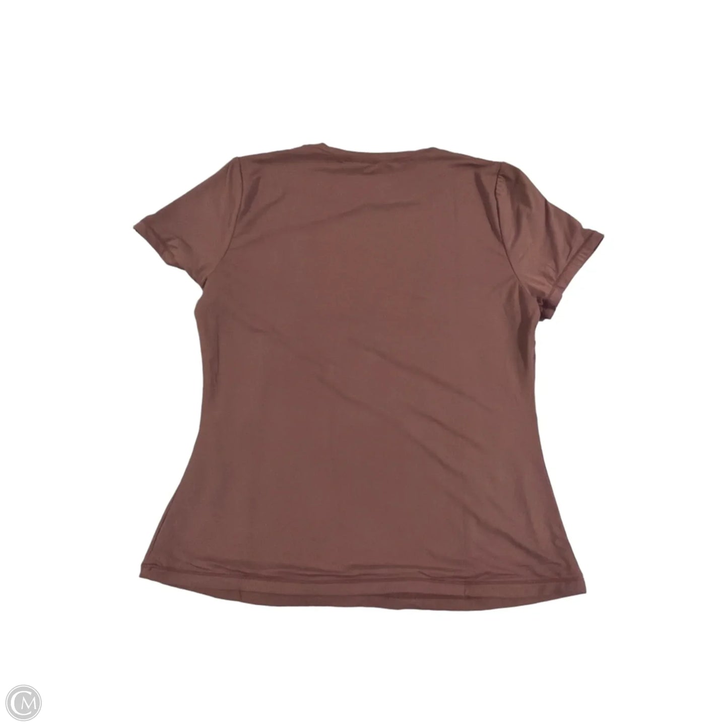 Top Short Sleeve Basic By Cme In Brown, Size: L