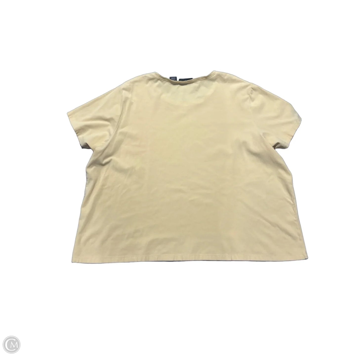Top Short Sleeve Basic By Relativity In Yellow, Size: 3x