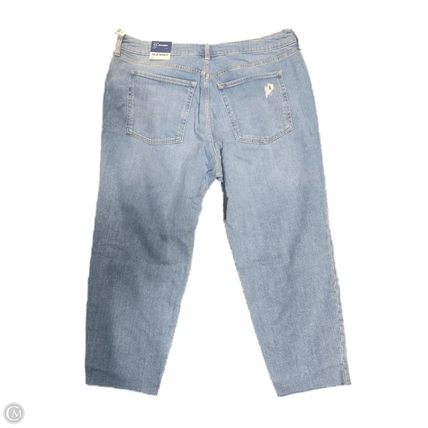 Jeans Straight By Old Navy In Blue Denim, Size: 20