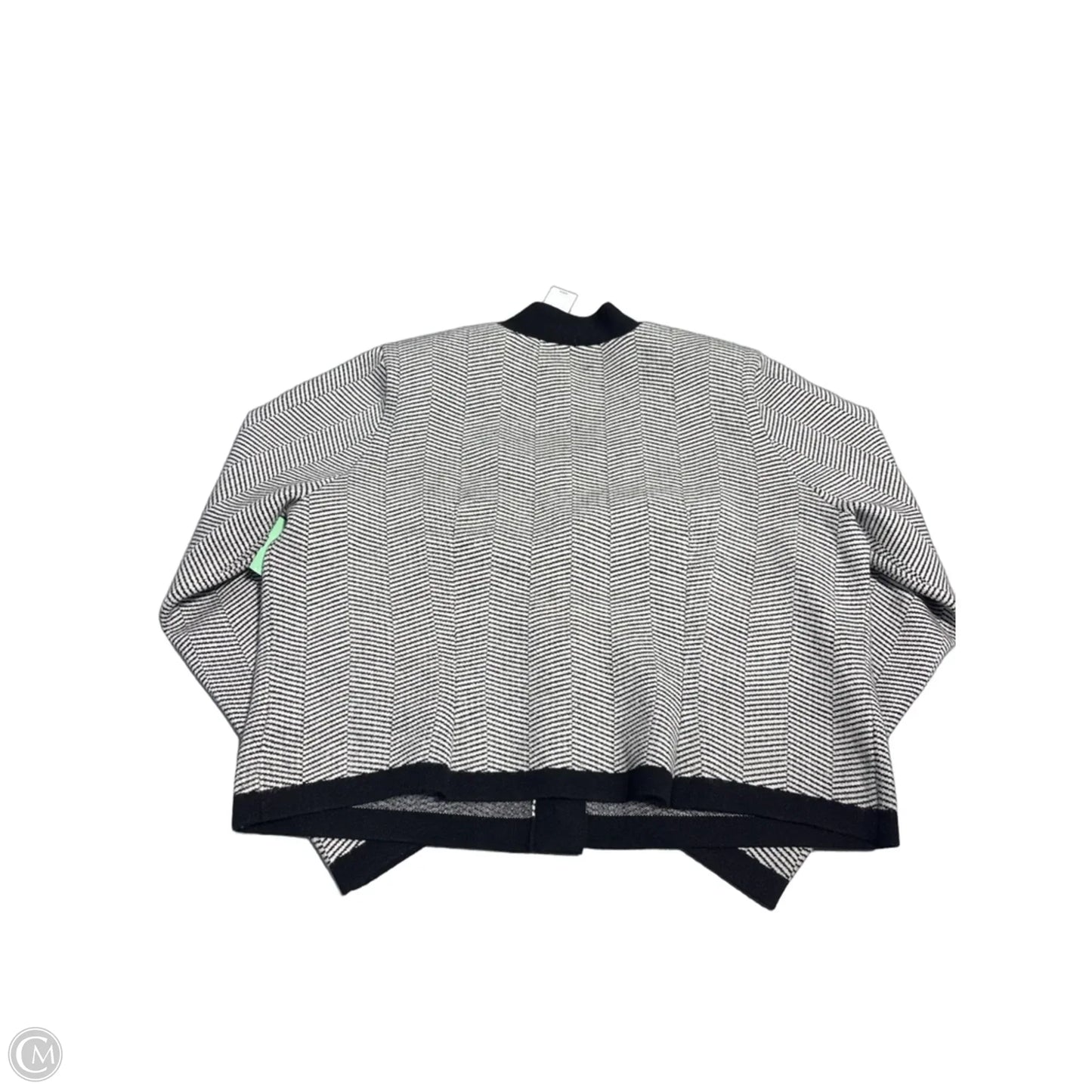 Cardigan By Express In Black & White, Size: Xl