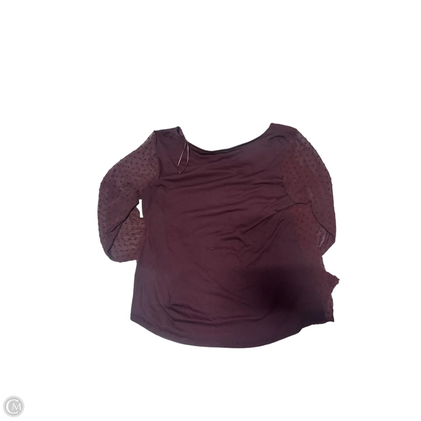 Top Long Sleeve By Cme In Red, Size: M