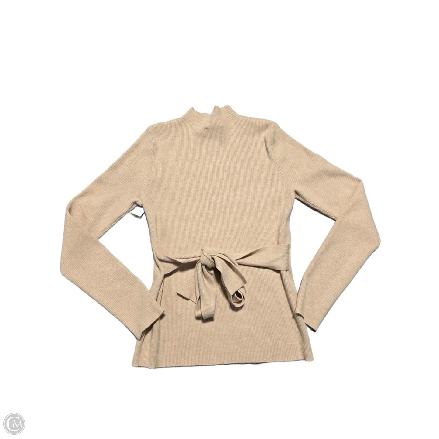 Top Long Sleeve By Pink Lily In Tan, Size: L