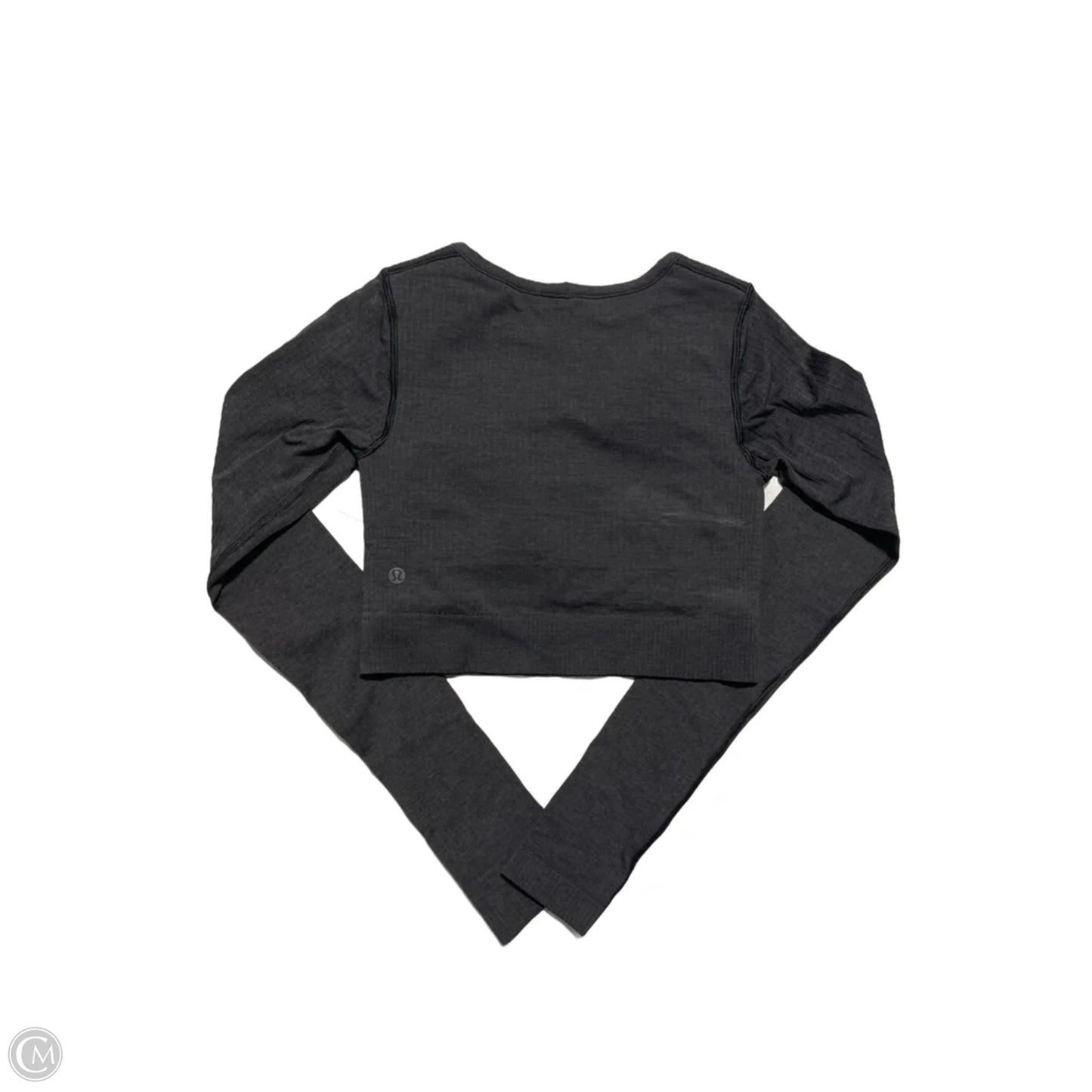 Athletic Top Long Sleeve Collar By Lululemon In Black, Size: S