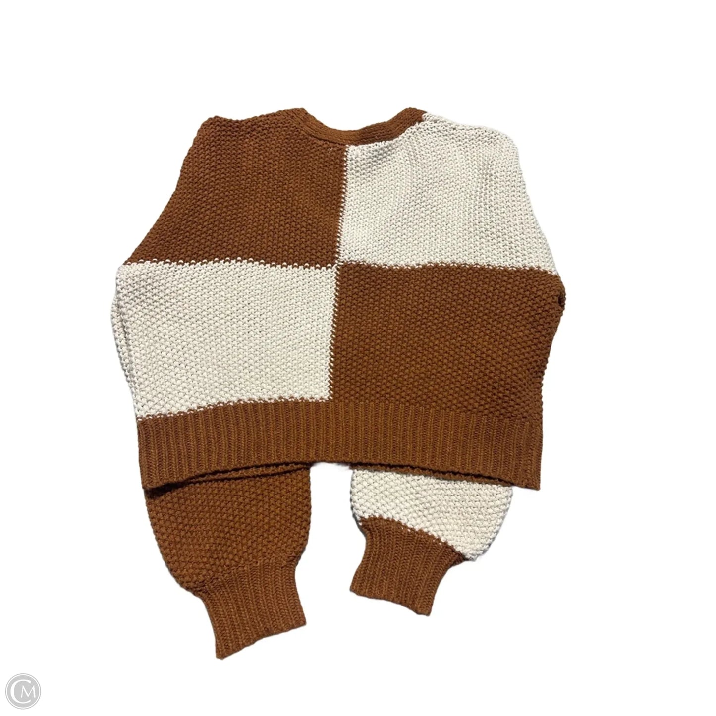 Sweater By Papermoon In Brown & Cream, Size: M