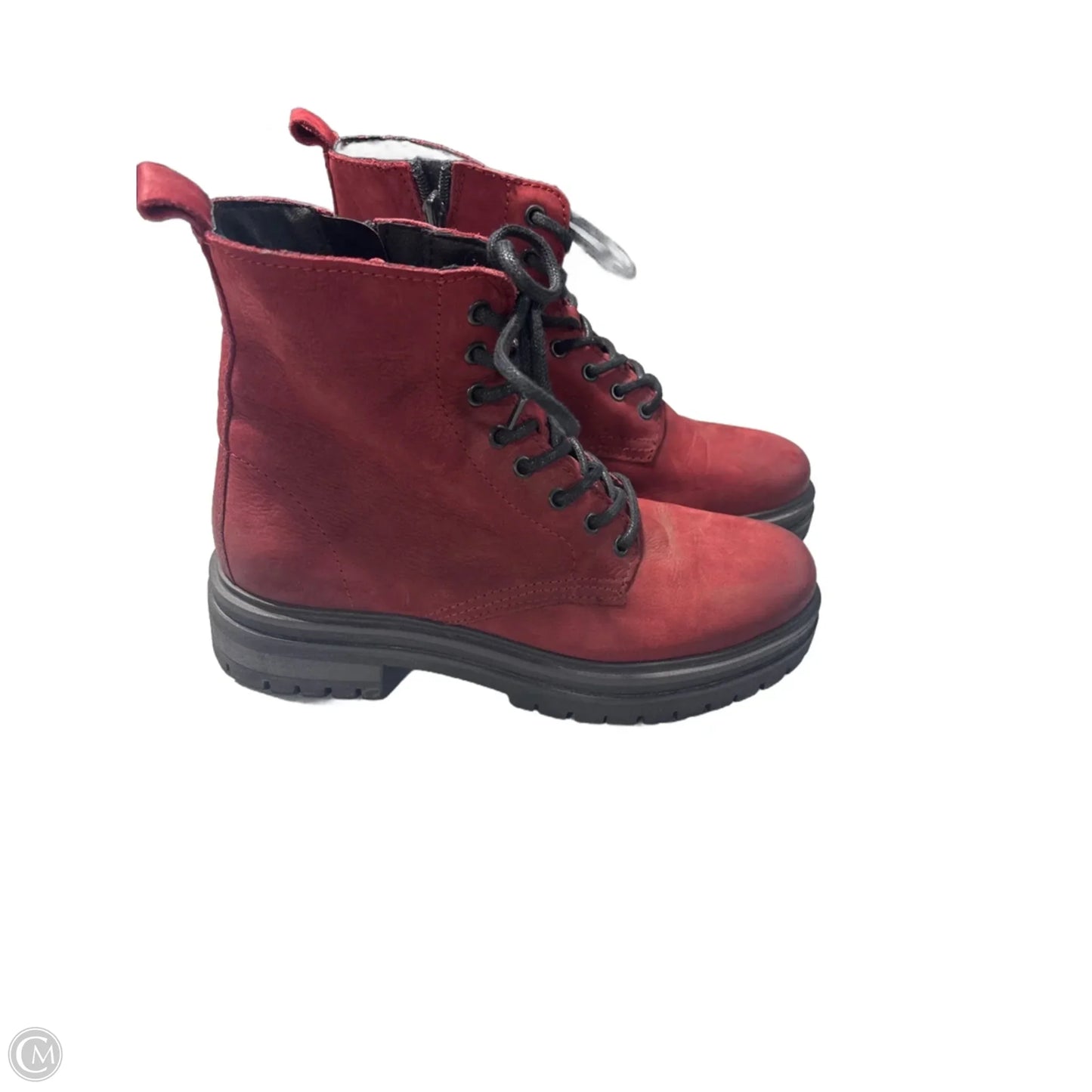 Boots Combat By Cmb In Red, Size: 7.5