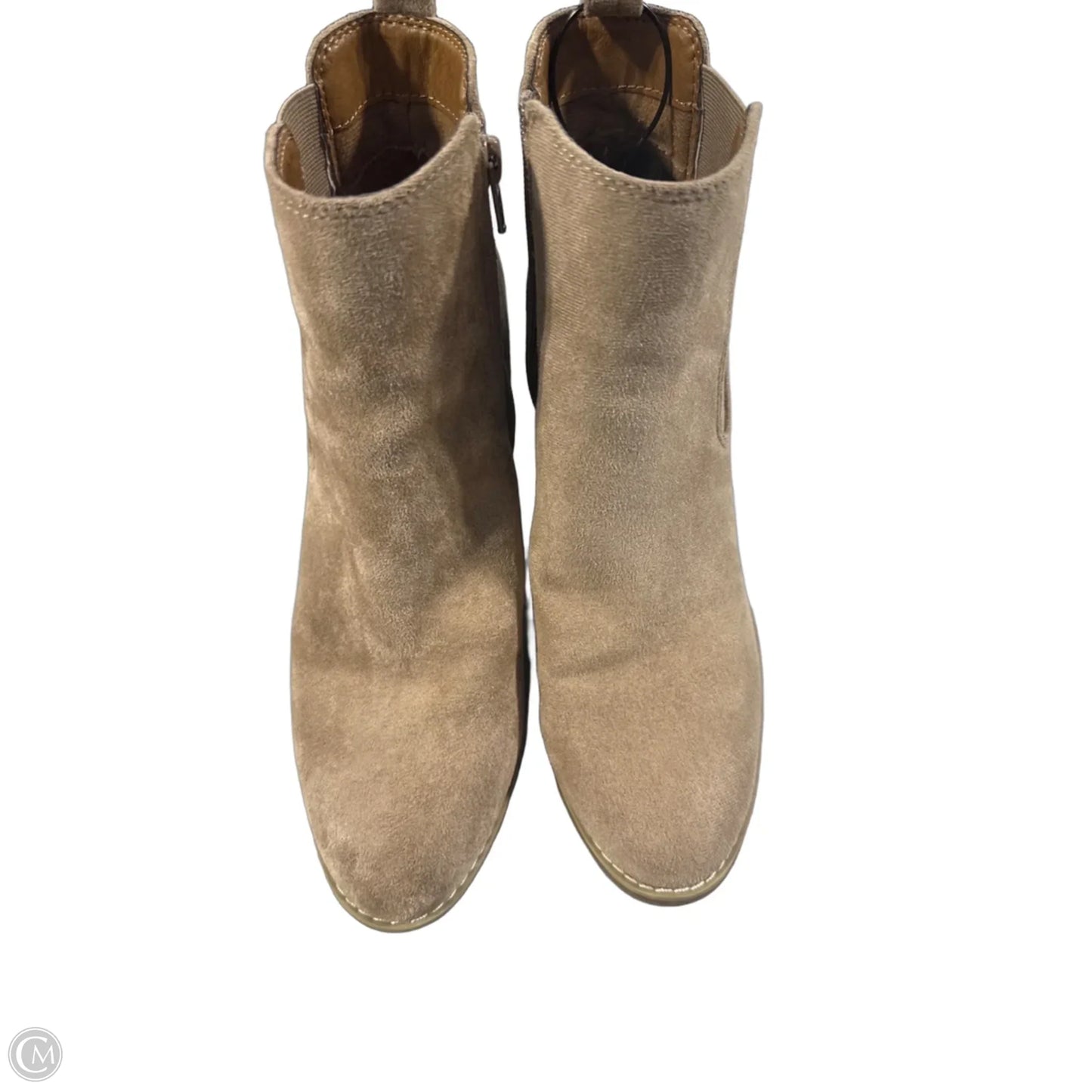 Boots Ankle Heels By Sofft In Beige, Size: 9