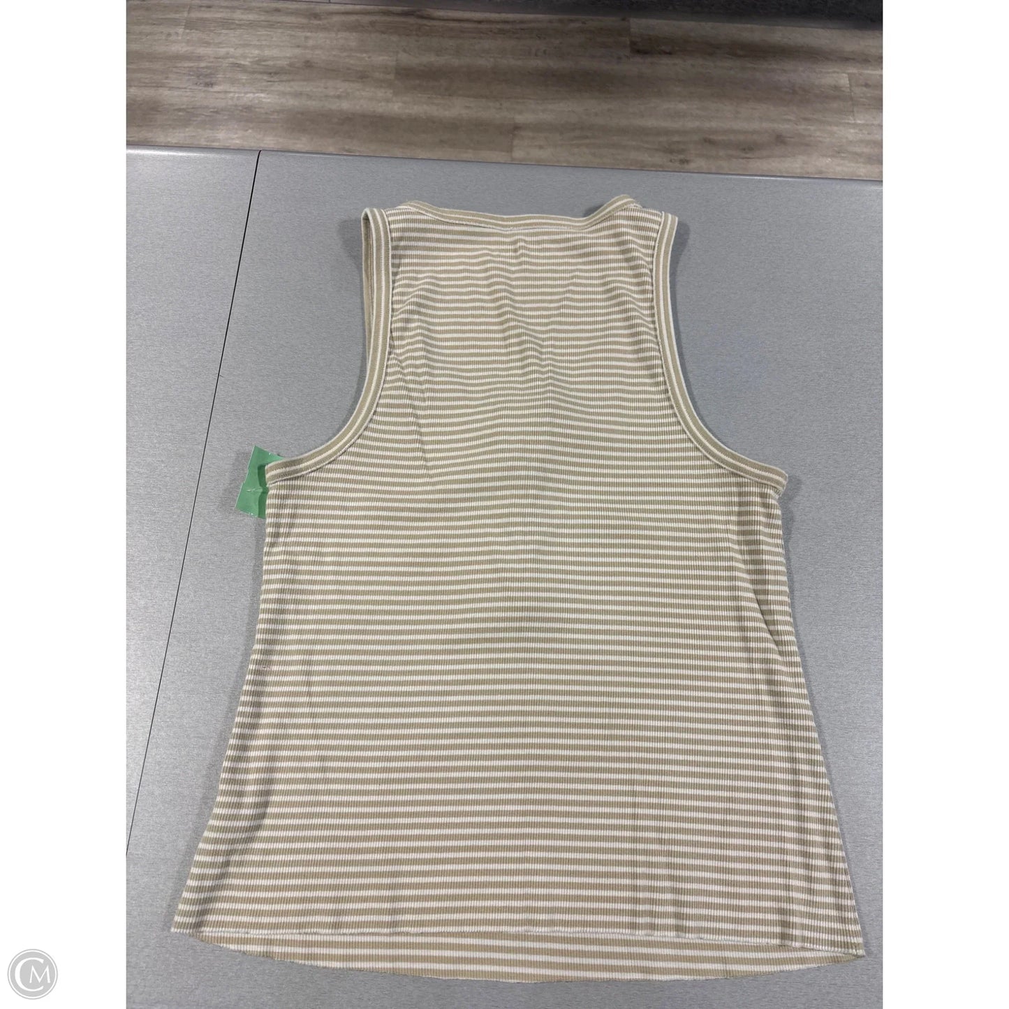 Tank Top By Aerie In Tan & White, Size: Xxl